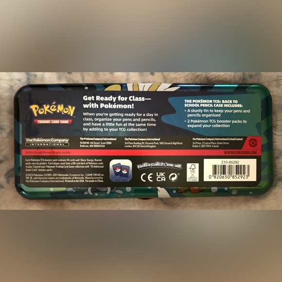 Empty Pokemon Trading Card Game Pikachu Pencil
Case Tin - Picture 2 of 7